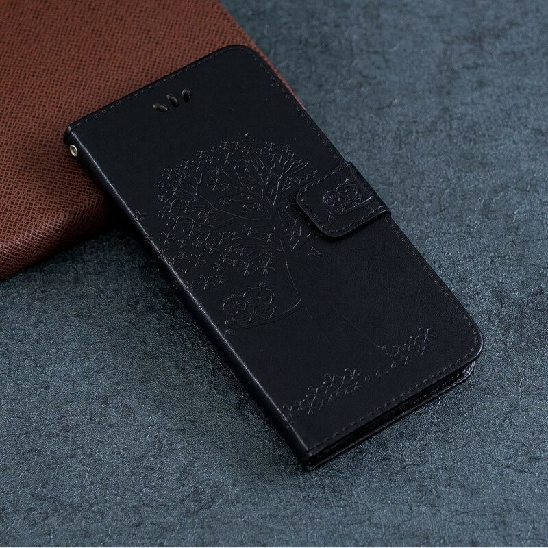 Custodia in pelle iPhone 11 Pro Perizoma Albero E Gufi
