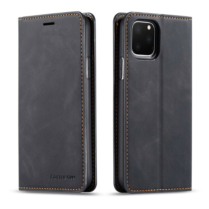 Folio Cover iPhone 11 Pro Custodia in pelle Forwenw Effetto Pelle