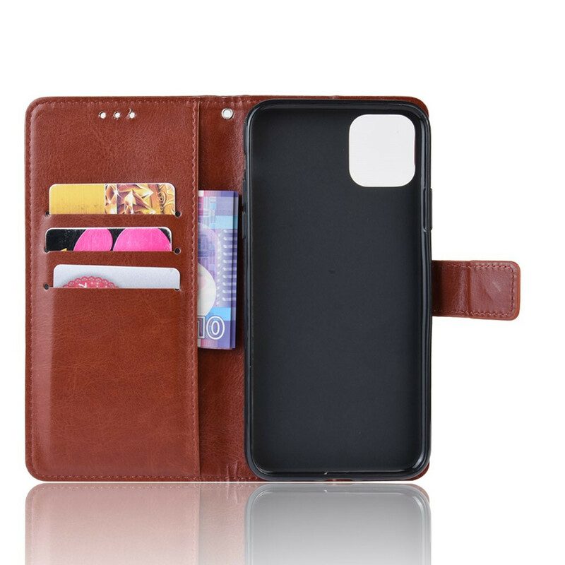 Folio Cover iPhone 11 Pro Strappy Colore Effetto Pelle