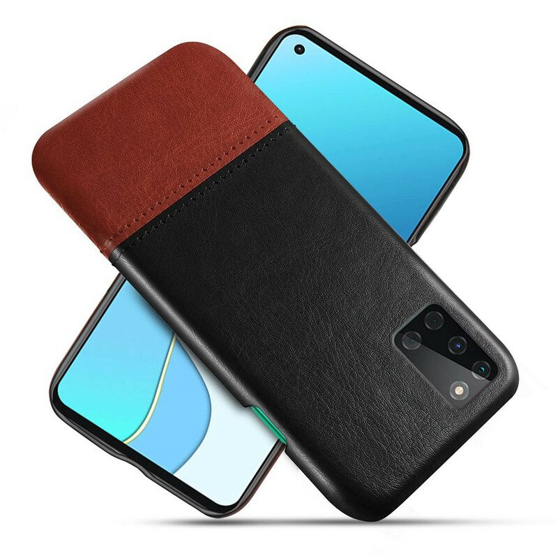 Cover OnePlus 8T Ksq Effetto Pelle Bicolore