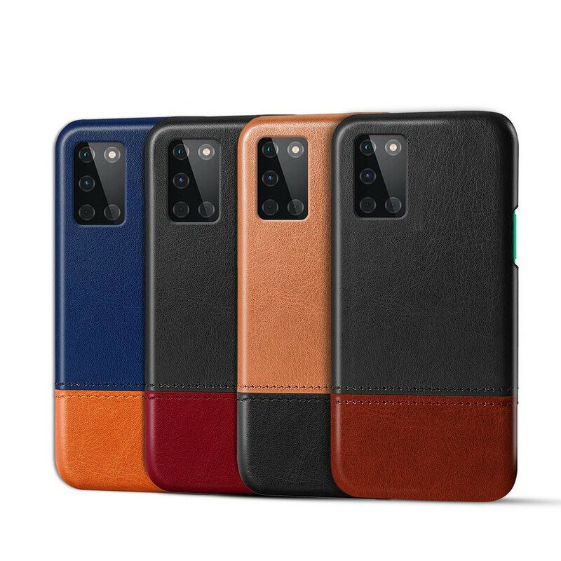 Cover OnePlus 8T Ksq Effetto Pelle Bicolore