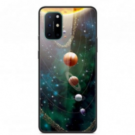 Cover OnePlus 8T Sistema Solare Con Pianeti In Vetro Temperato