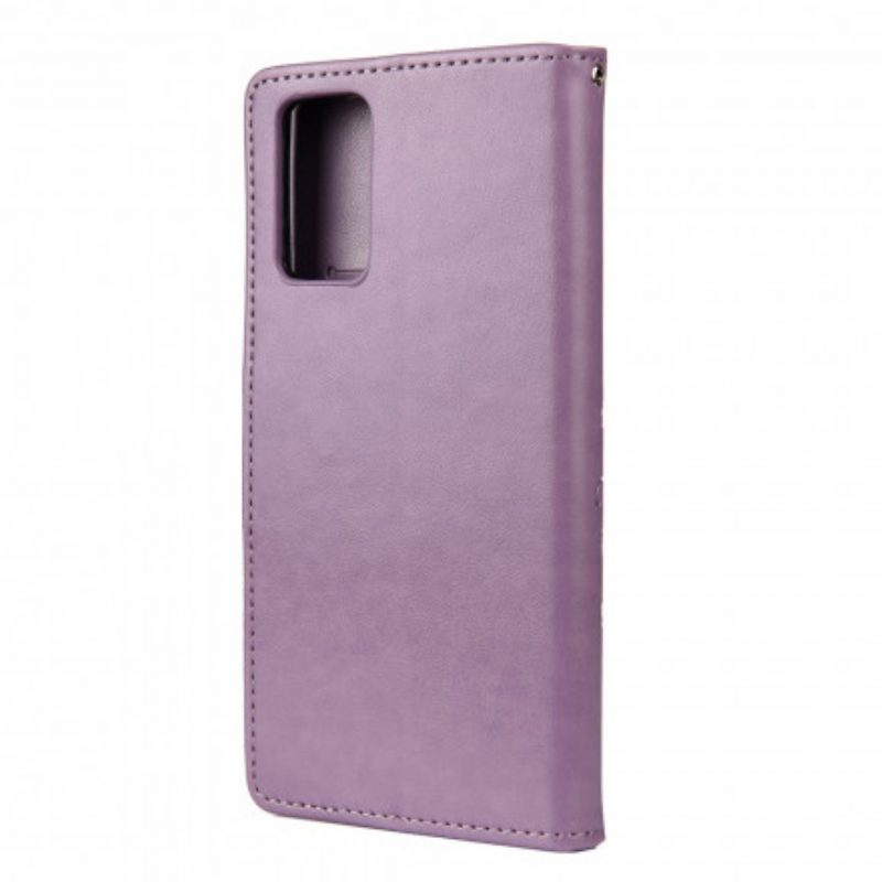 Custodia in pelle OnePlus 8T Farfalle E Fiori