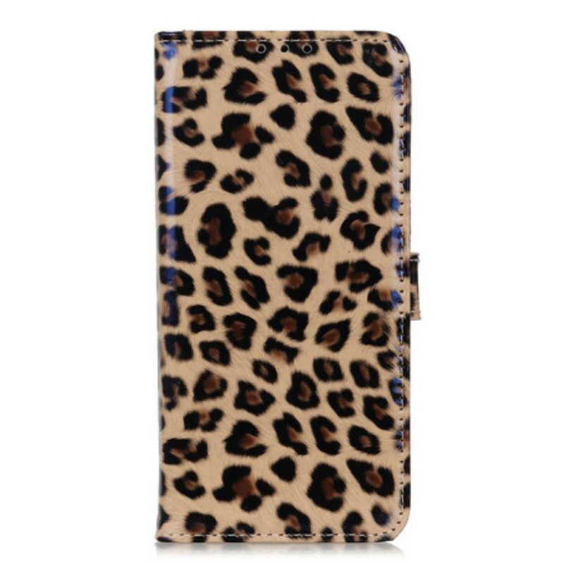 Custodia in pelle OnePlus 8T Leopardo