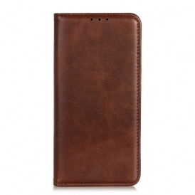 Folio Cover OnePlus 8T Custodia in pelle Crosta Di Pelle Sobria