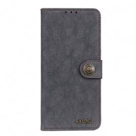 Folio Cover OnePlus 8T Khazneh Crosta Di Cuoio Retrò