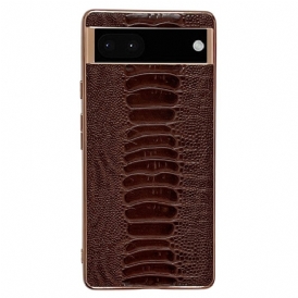 Cover Google Pixel 7 Pro Stile Di Struzzo In Vera Pelle