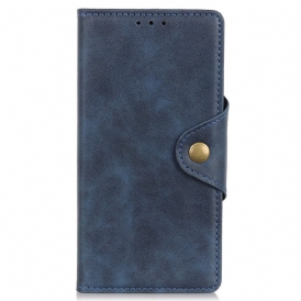Custodia in pelle Google Pixel 7 Pro Bottone Magnetico In Ecopelle