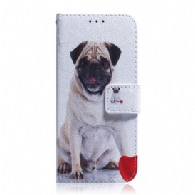 Custodia in pelle Google Pixel 7 Pro Cane Carlino