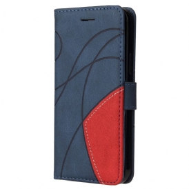 Custodia in pelle Google Pixel 7 Pro Cinturino Bicolore