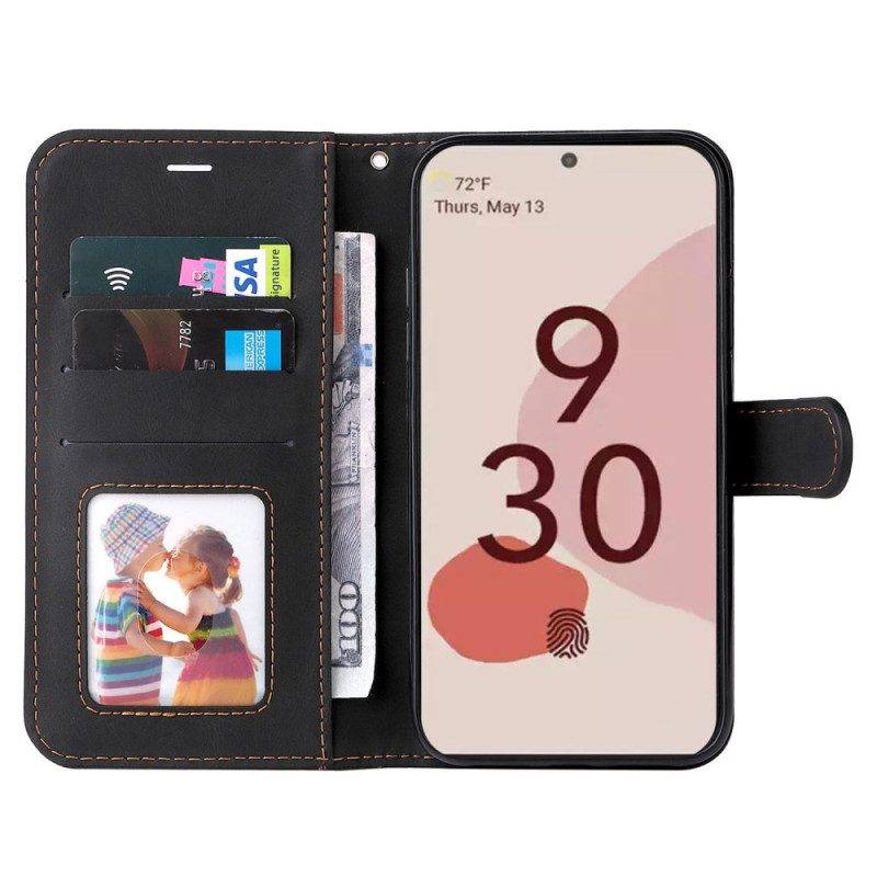 Custodia in pelle Google Pixel 7 Pro Cinturino Tricolore