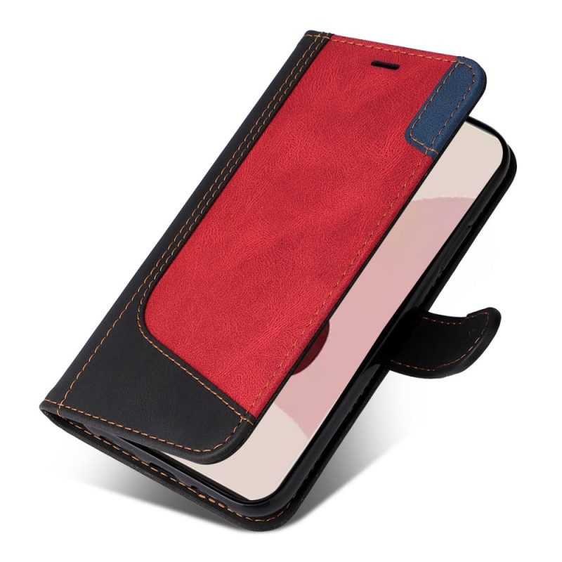 Custodia in pelle Google Pixel 7 Pro Cinturino Tricolore