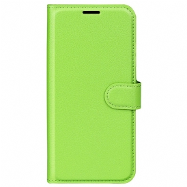 Custodia in pelle Google Pixel 7 Pro Classica Ecopelle Litchi