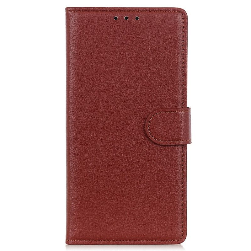 Custodia in pelle Google Pixel 7 Pro Ecopelle Tradizionale Litchi