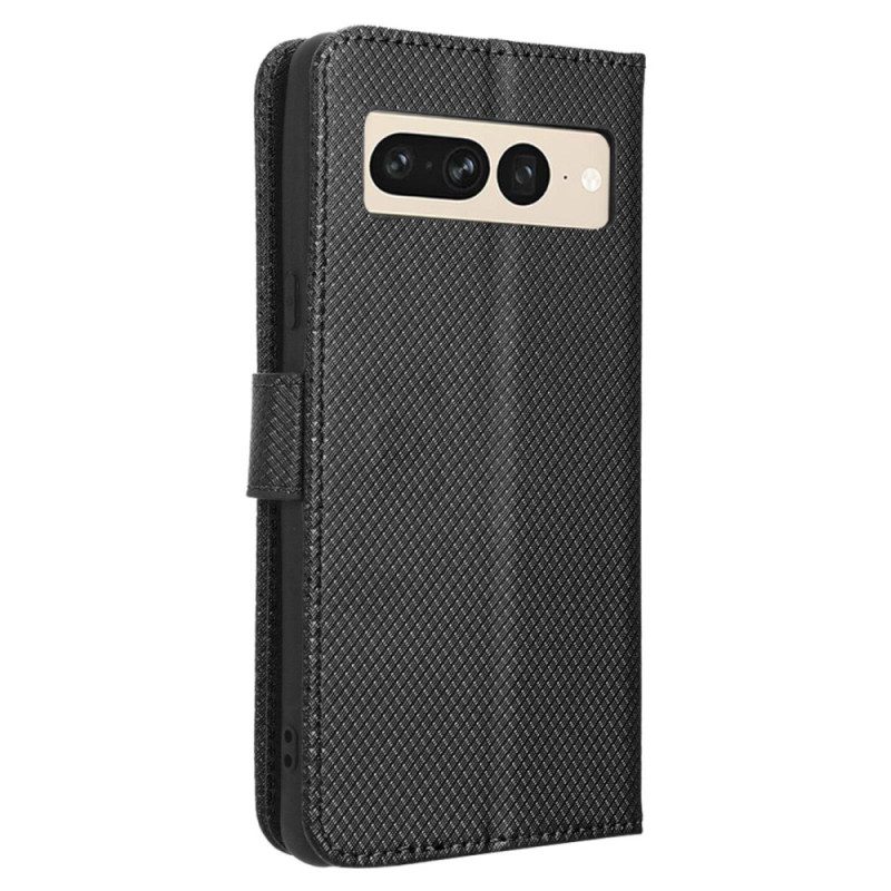 Custodia in pelle Google Pixel 7 Pro Elegante Finta Pelle Con Cinturino