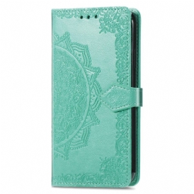 Custodia in pelle Google Pixel 7 Pro Mandala Retrò Strappy