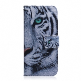 Custodia in pelle Google Pixel 7 Pro Tigre Bianca