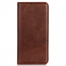 Folio Cover Google Pixel 7 Pro Custodia in pelle Crosta Di Cuoio Classica