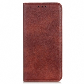 Folio Cover Google Pixel 7 Pro Custodia in pelle Crosta Di Cuoio Litchi