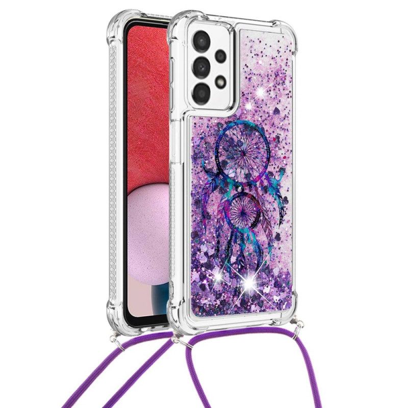 Cover Samsung Galaxy A13 Acchiappasogni Con Coulisse Con Paillettes