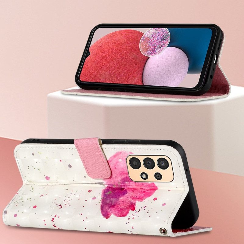 Cover Samsung Galaxy A13 Cinturino Papavero