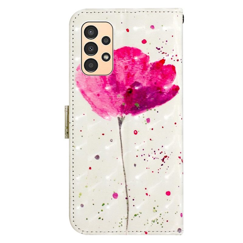 Cover Samsung Galaxy A13 Cinturino Papavero