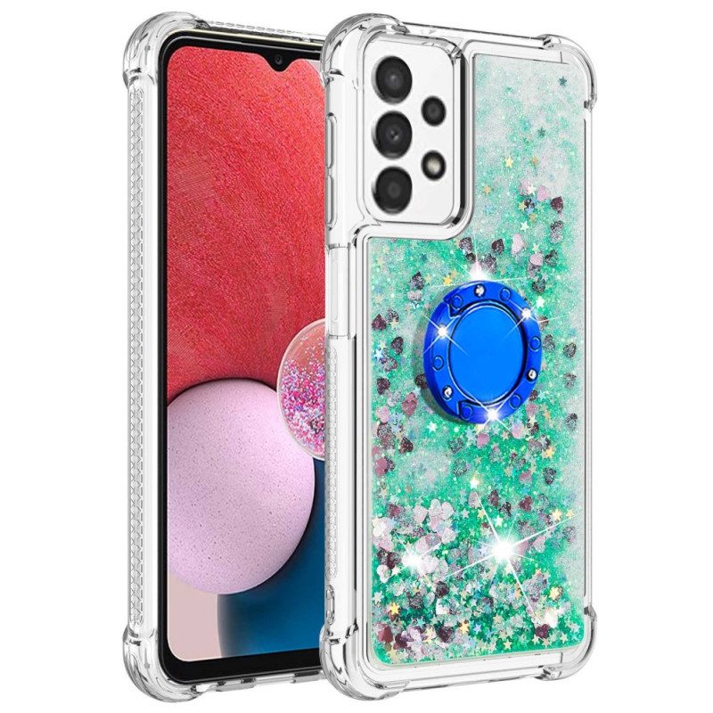 Cover Samsung Galaxy A13 Paillettes Con Supporto Ad Anello