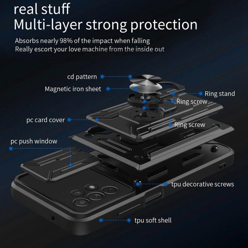 Cover Samsung Galaxy A13 Portacarte E Copriobiettivo