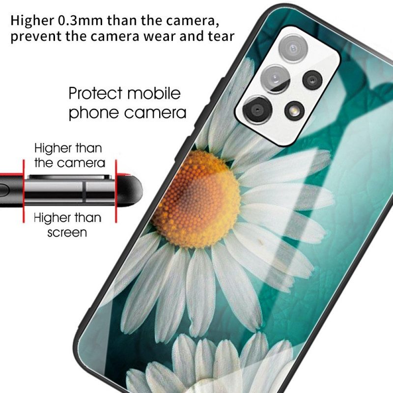 Cover Samsung Galaxy A13 Vetro Temperato Margherita