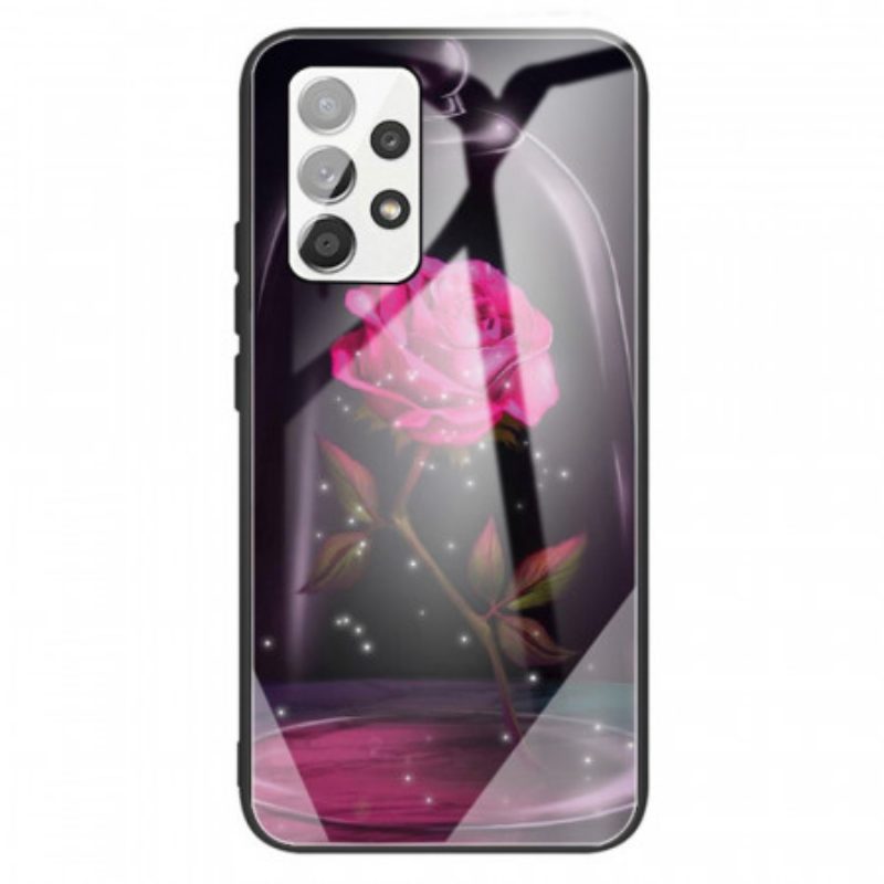 Cover Samsung Galaxy A13 Vetro Temperato Rosa Magico
