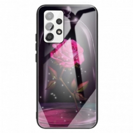 Cover Samsung Galaxy A13 Vetro Temperato Rosa Magico