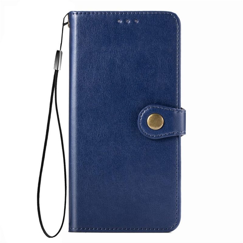 Custodia A Portafoglio Samsung Galaxy A13 Ecopelle E Chiusura Vintage