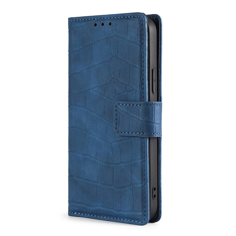 Custodia in pelle Samsung Galaxy A13 Effetto Pelle Di Coccodrillo