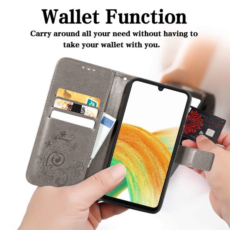 Custodia in pelle Samsung Galaxy A13 Fiori Astratti