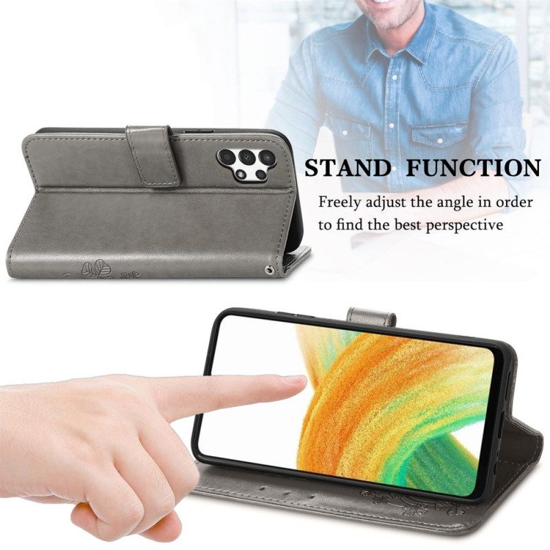 Custodia in pelle Samsung Galaxy A13 Fiori Astratti