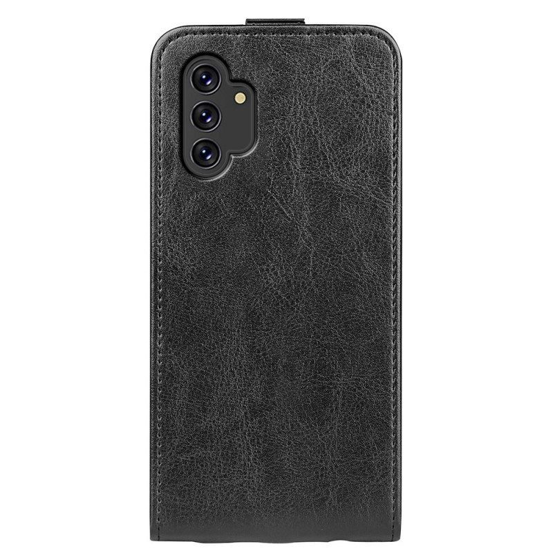 Custodia in pelle Samsung Galaxy A13 Folio Cover Ribalta Verticale Effetto Pelle