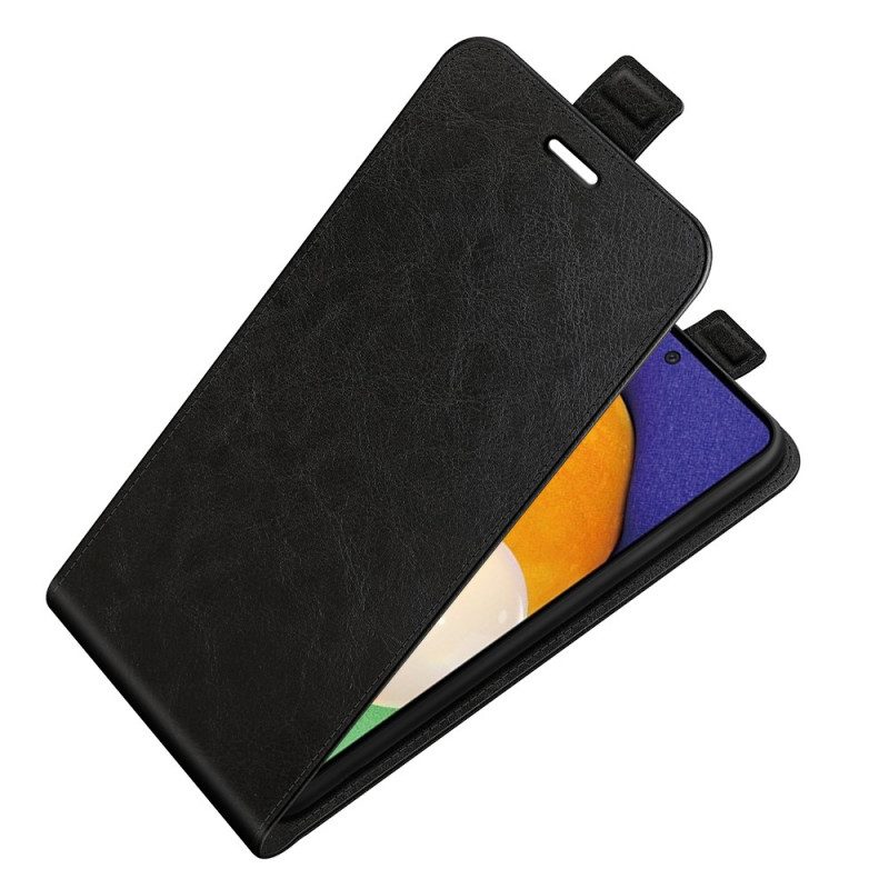 Custodia in pelle Samsung Galaxy A13 Folio Cover Ribalta Verticale Effetto Pelle