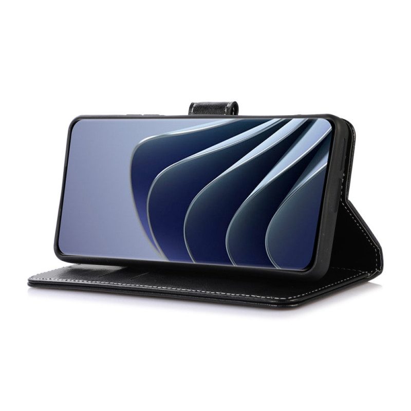 Custodia in pelle Samsung Galaxy A13 Semplice Con Cuciture