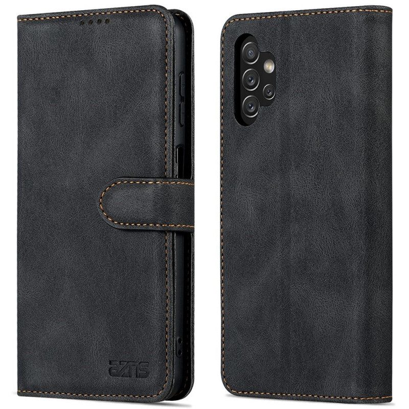 Custodia in pelle Samsung Galaxy A13 Strappy Stile Vintage Azns