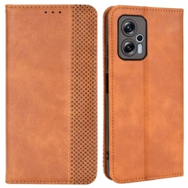 Folio Cover Poco X4 GT Custodia in pelle Stile Stilizzato In Pelle