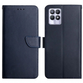 Custodia A Portafoglio Realme 8i Vera Pelle Nappa
