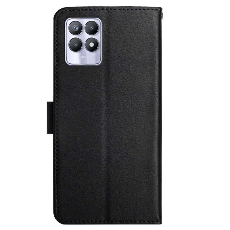 Custodia A Portafoglio Realme 8i Vera Pelle Nappa