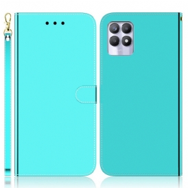 Custodia in pelle Realme 8i Copri Specchietto In Ecopelle