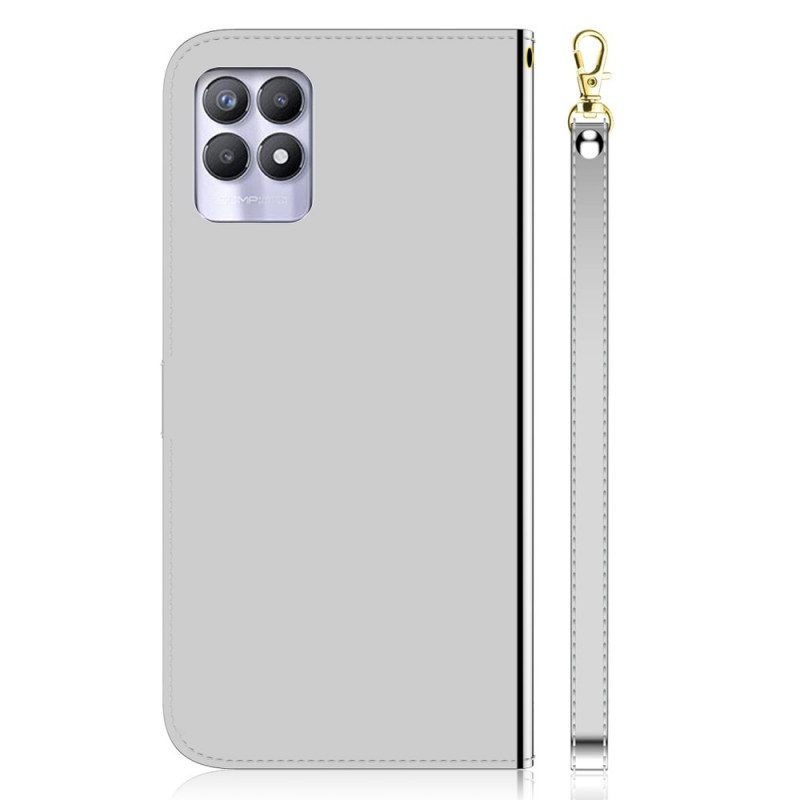 Custodia in pelle Realme 8i Copri Specchietto In Ecopelle