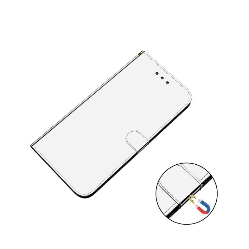 Custodia in pelle Realme 8i Copri Specchietto In Ecopelle
