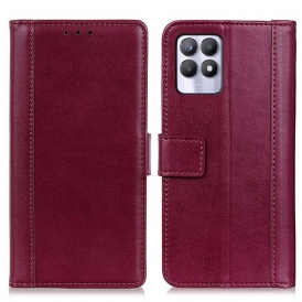 Custodia in pelle Realme 8i Pelle Crosta Versione Colorata
