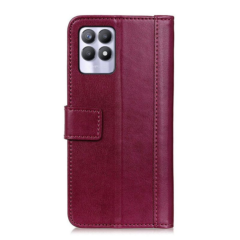 Custodia in pelle Realme 8i Pelle Crosta Versione Colorata