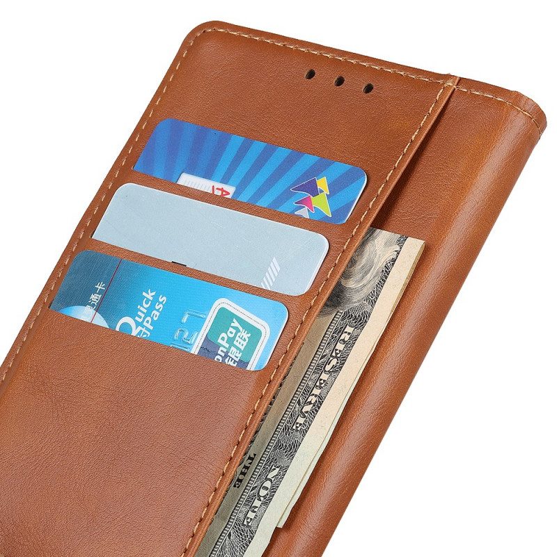 Custodia in pelle Realme 8i Ecopelle Vintage E Bottone