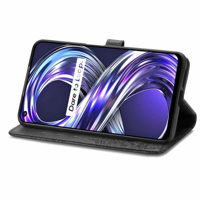Custodia in pelle Realme 8i Mandala Medioevo