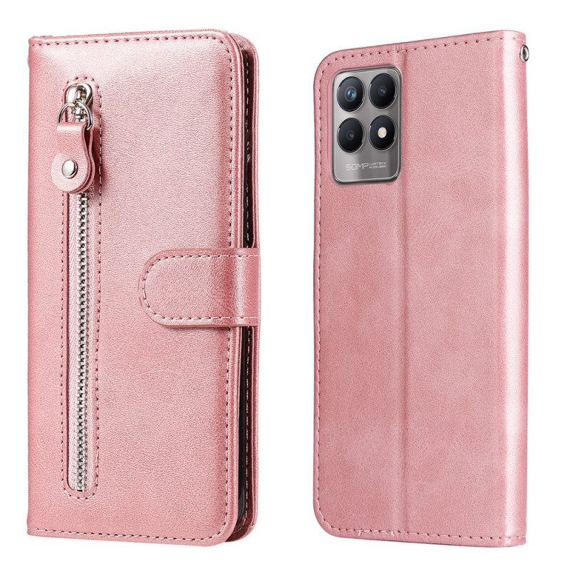 Custodia in pelle Realme 8i Portamonete D'epoca